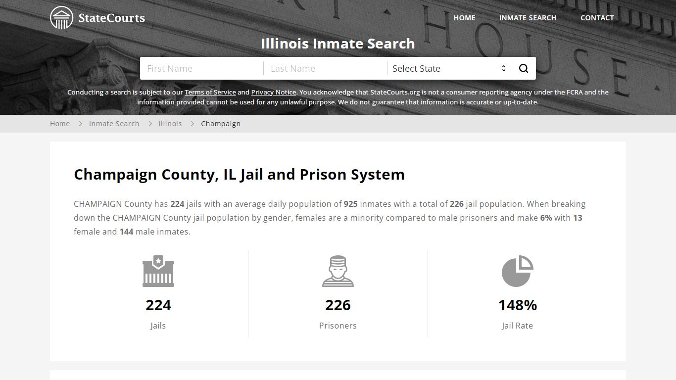 Champaign County, IL Inmate Search - StateCourts