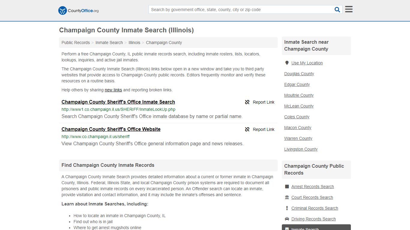 Inmate Search - Champaign County, IL (Inmate Rosters ...